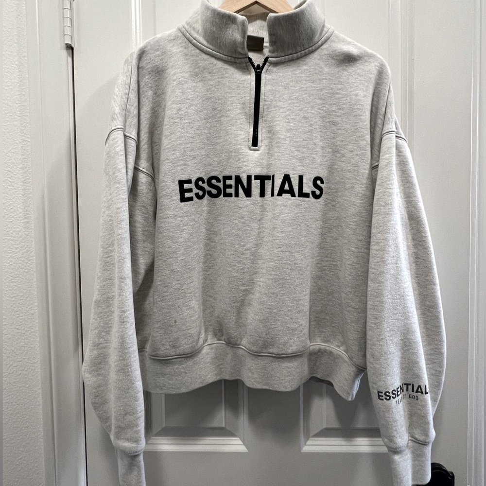 ESSENTIALS FOG Half Zip Pullover Sweater